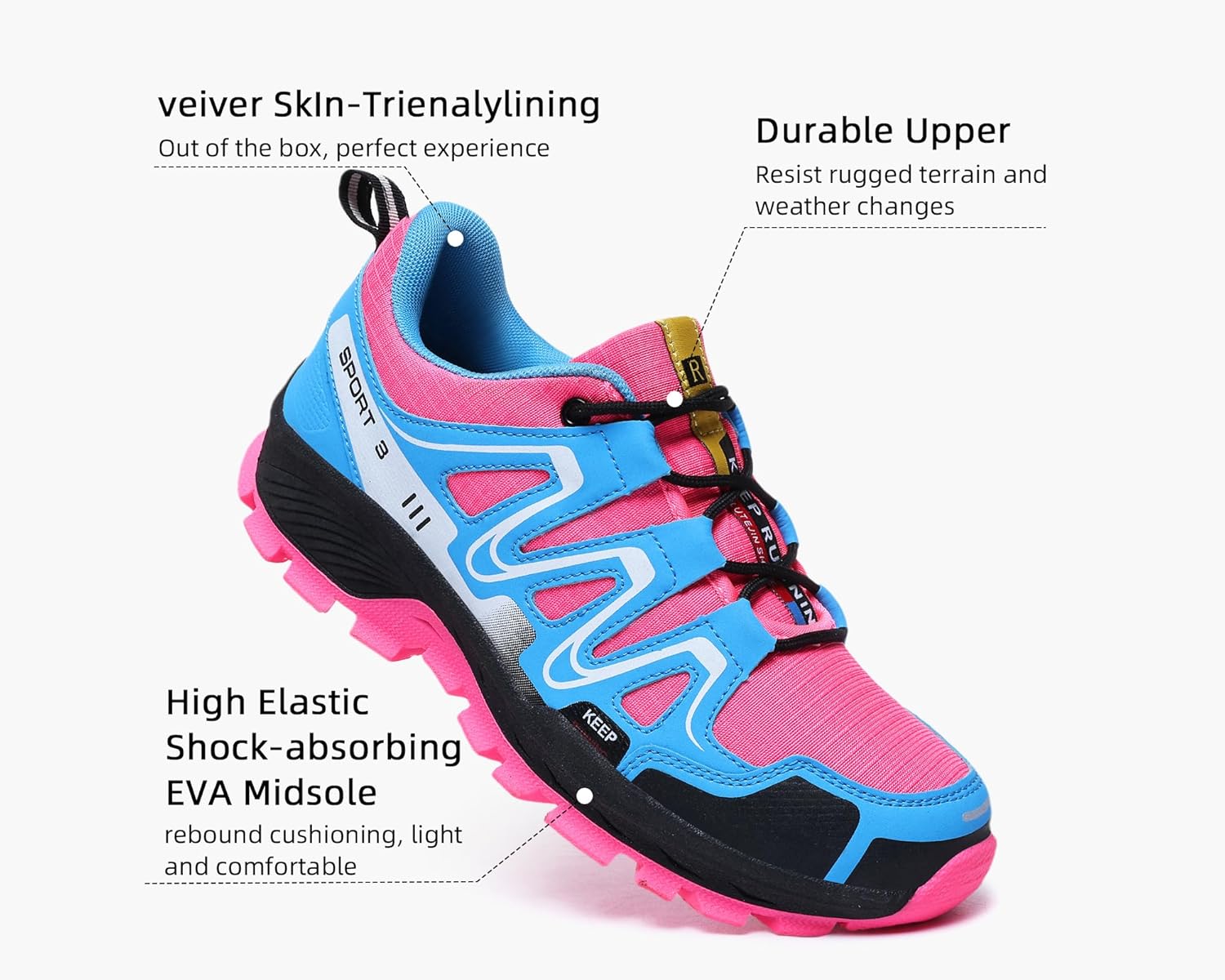 防水 ハイキングシューズ レディース カジュアル レースアップ ノンスリップ 軽量 快適 ランニング テニス ファッション スニーカ