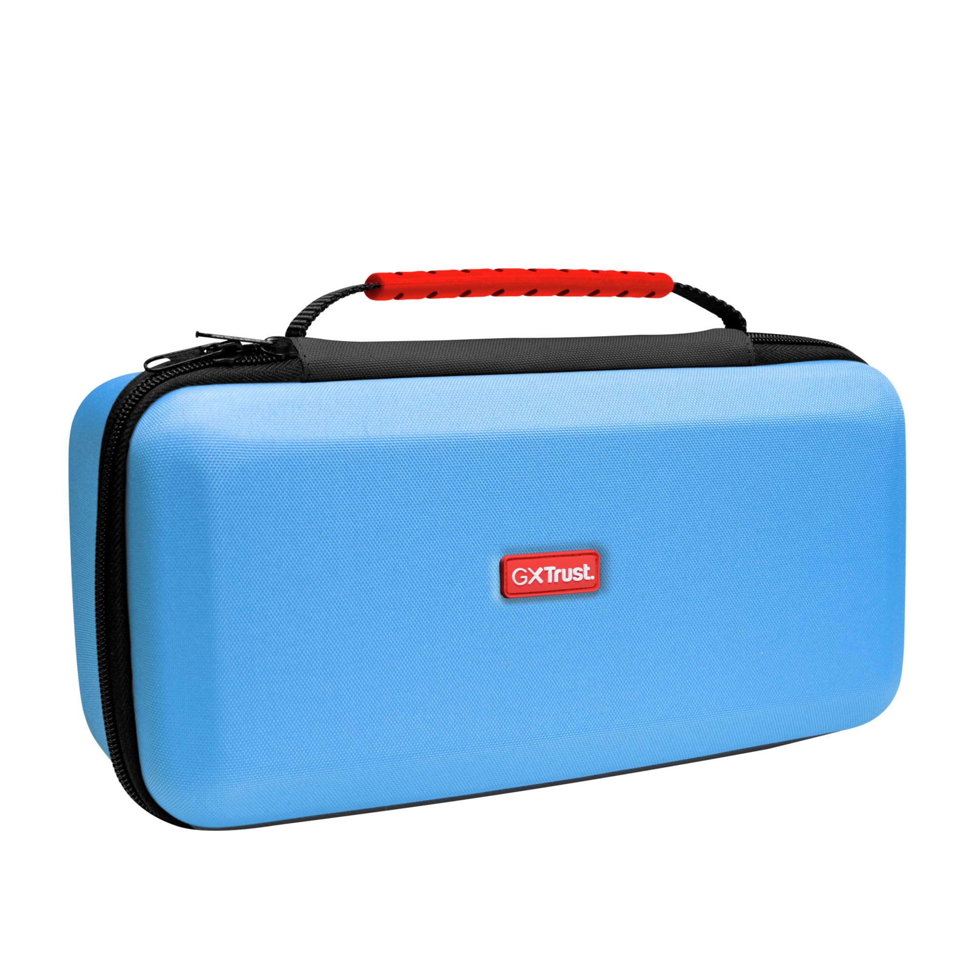 GXTrust 1252B Custodia XL Nintendo Switch 2, Cover Protettiva Anti-Graffio con Design Antiurto, Manico, Porta Nintendo Switch con Tasche per Accessori, 4 Joycon e 12 Giochi, Blu