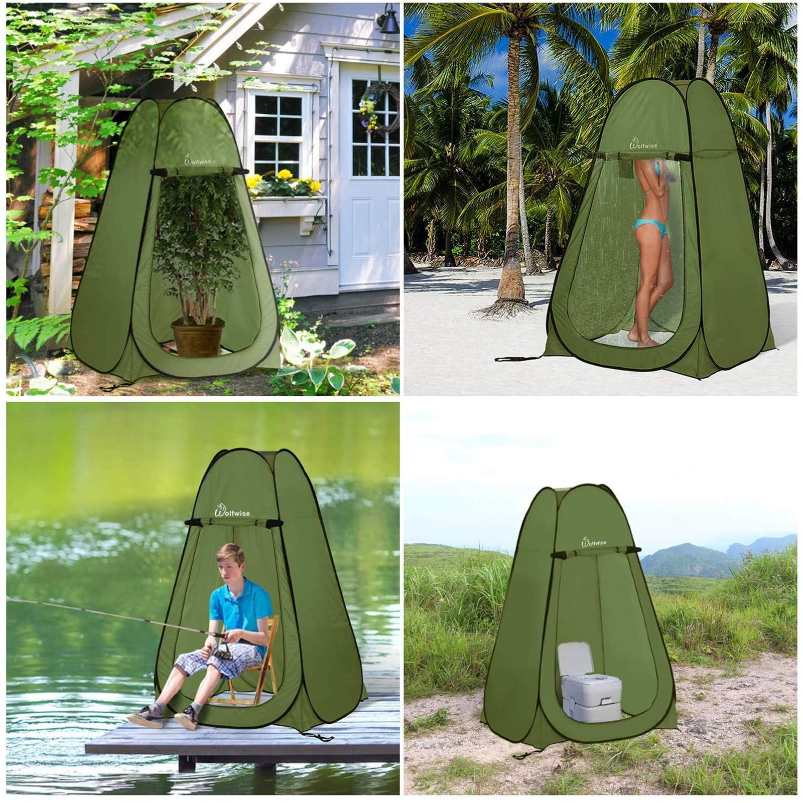 Wolfwise Shower Privacy Toilet Tent Beach Portable Changing Dressing