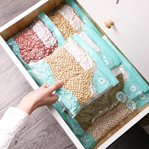 Miniatura 6 de Bolsas Sous Vide reutilizables, bolsas de almacenamiento de alimentos al vacío, 15 unidades (S M, L, cada tamaño, 5 piezas) viene con 4 deslizadores