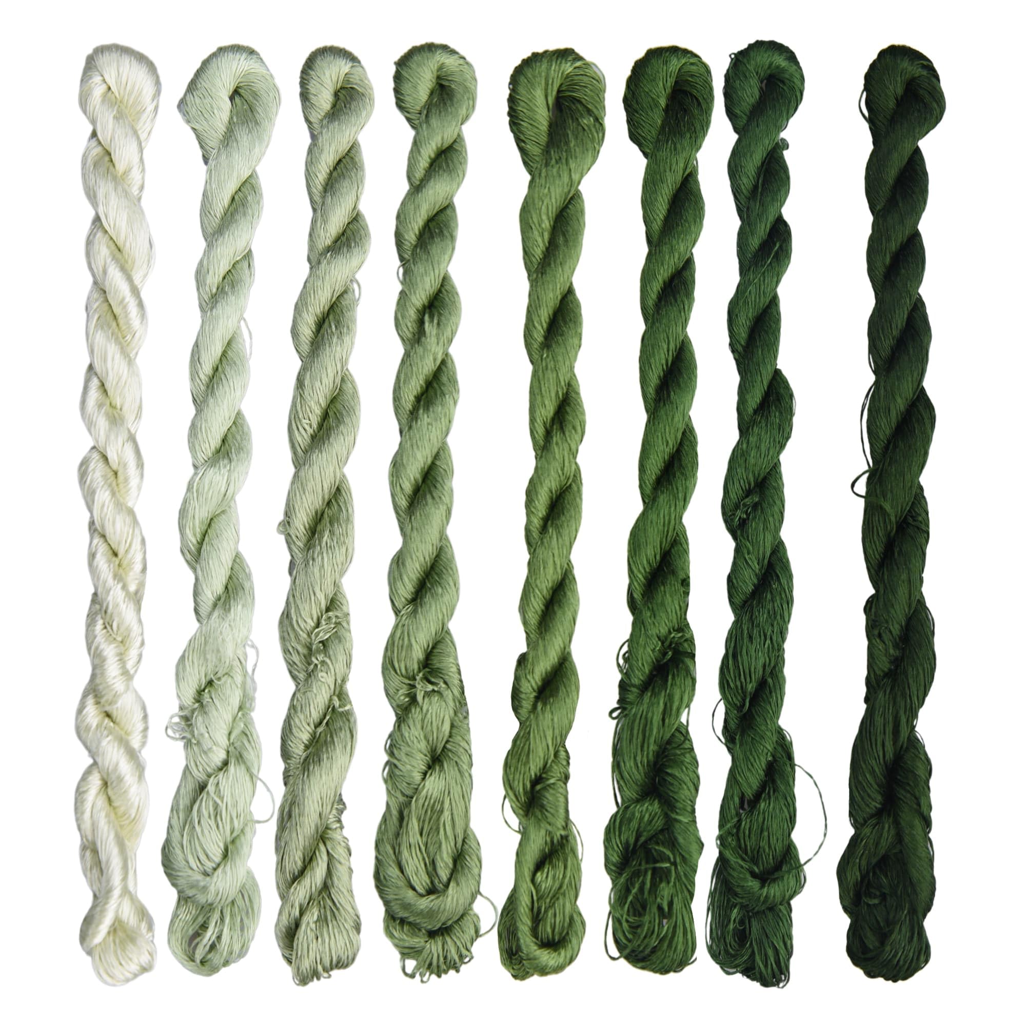 MINGGUXIUYI Natural 100% Silk Thread Handmade Embroidery Thread Floss (45)