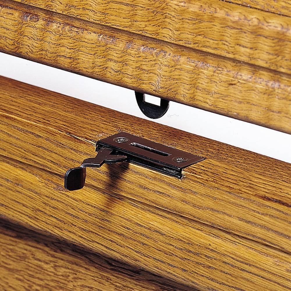 Lid Closer Hardware for Cabinets, Chests & Trunks – Durable Bronze Finished Right Hand Safe Catch Lock – Easy to Use Toolbox Locks w/Soft-Close Functionality - Perfect Latch Hook Kit for Wooden Boxes