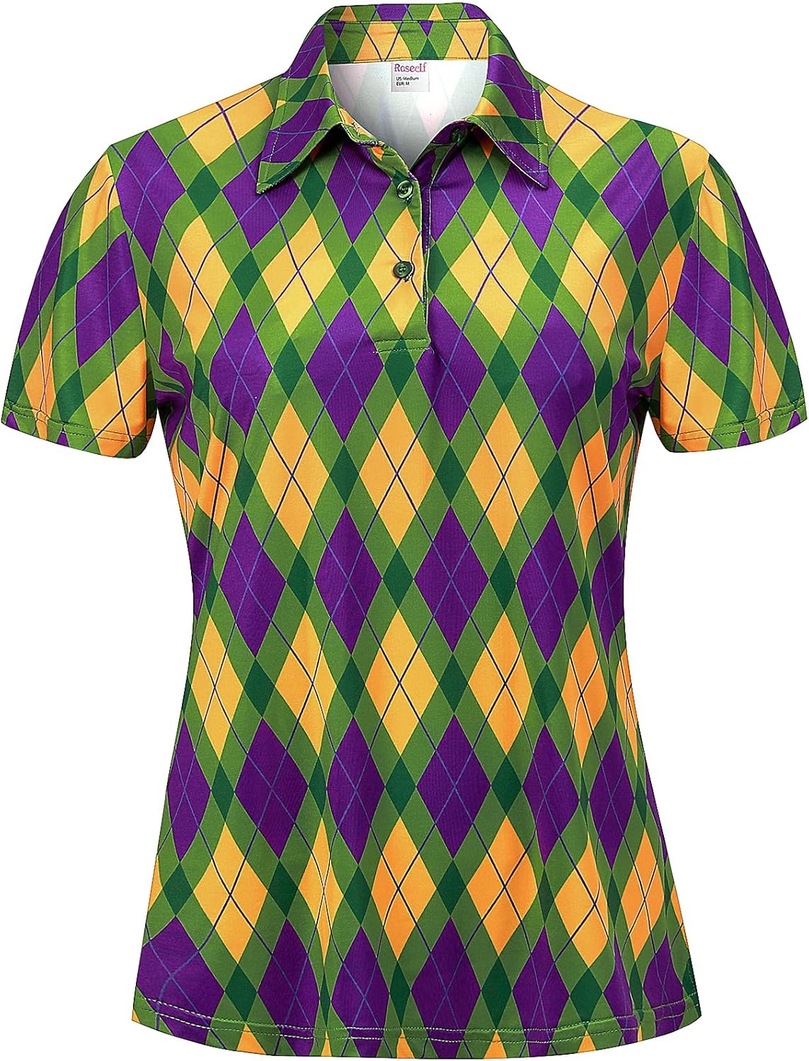 Womens Holiday Golf Polo Quick Dry Short Sleeve Novelty Shirts