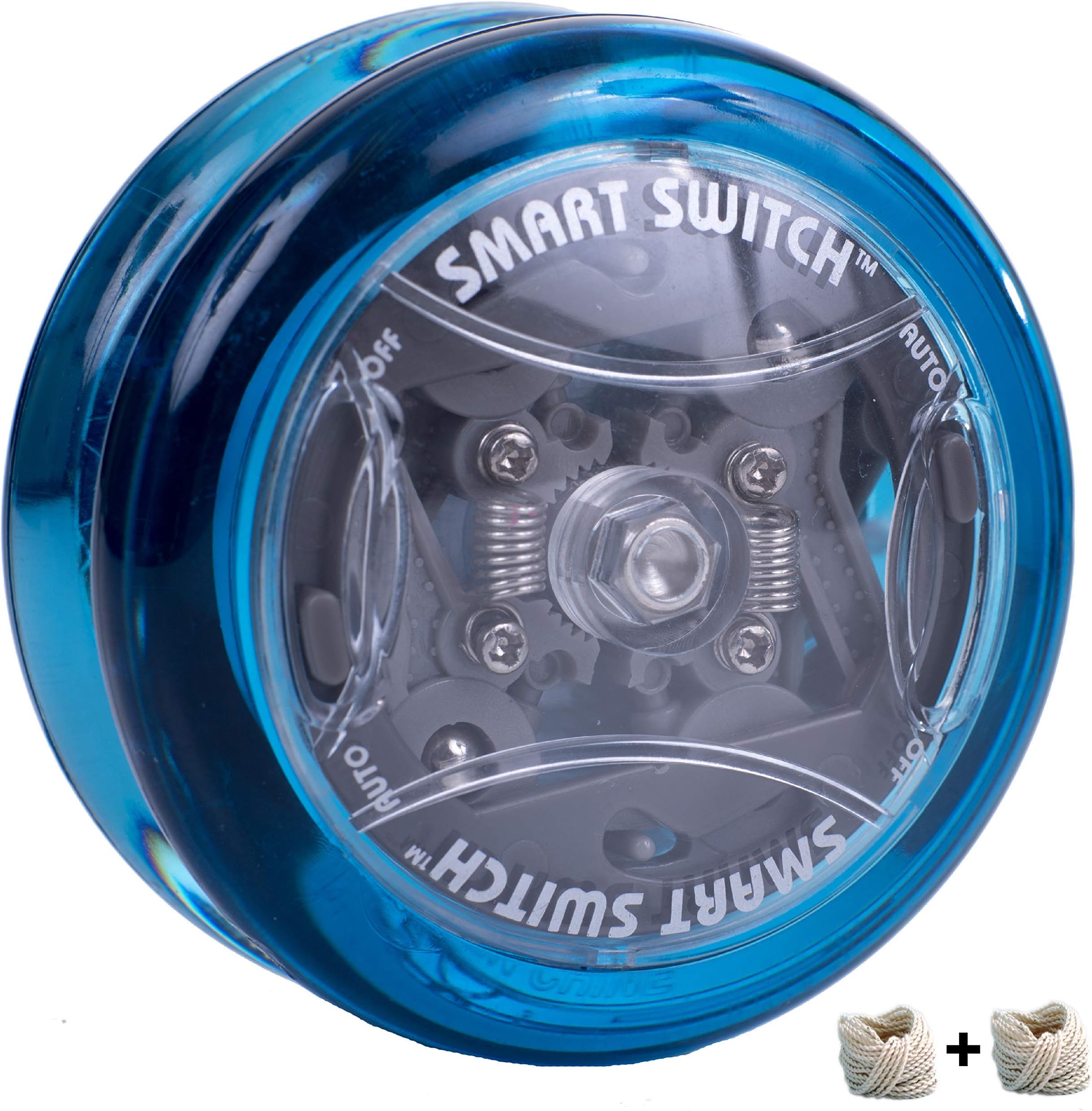 Power Brain XP yoyo - Professional yoyo with a Smart Switch which enables Players to Choose Between Auto-Return and Manual Styles of Play. + Extra 2 Strings & 3 Month Warranty (Blue)