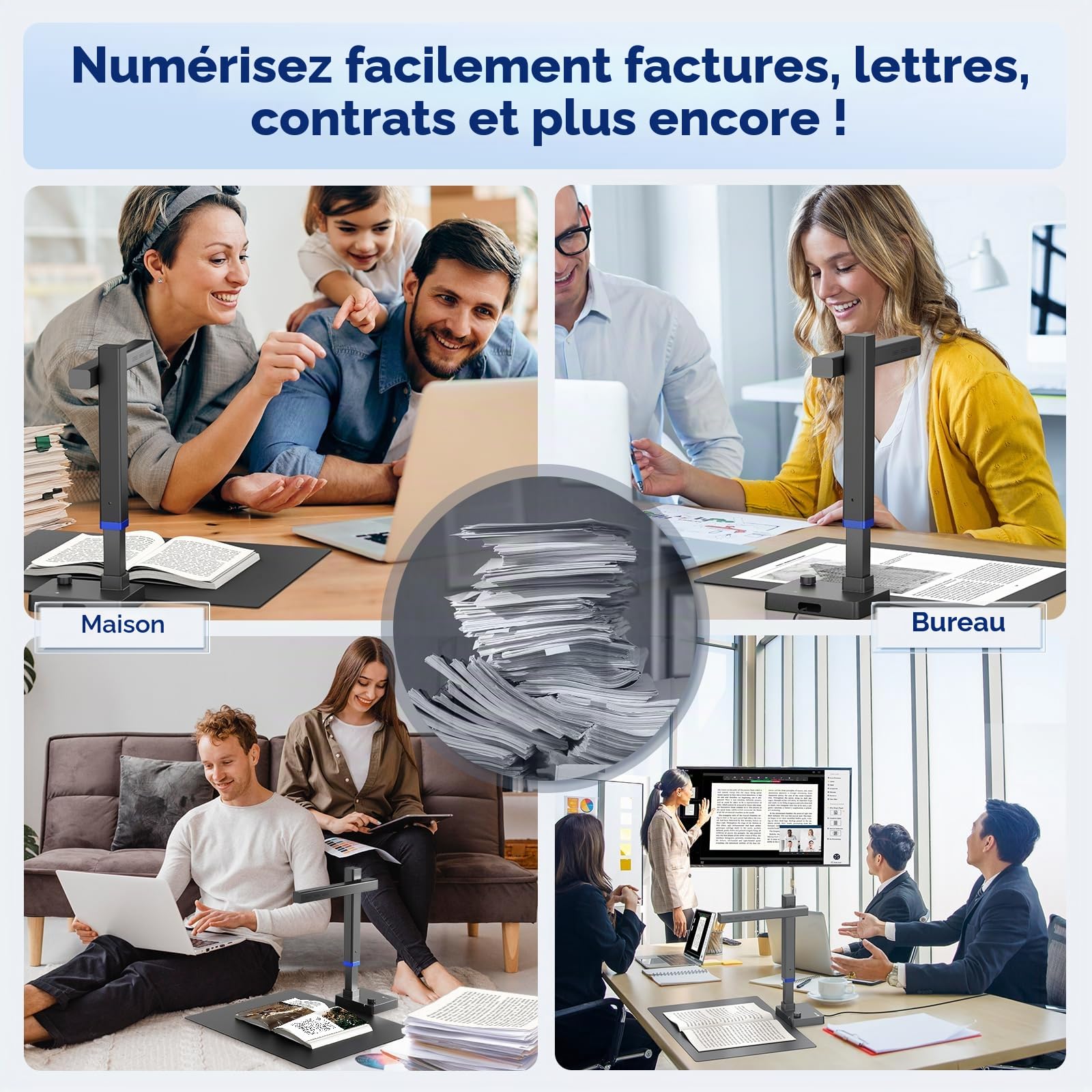 CZUR Shine Ultra Scanner Portable A3, Scanner de Documents et Livres avec OCR, 13MP avec Fonction OCR Intelligente, Numérisation Rapide 1s/Page, Compatible Windows et macOS, Export PDF/Word/Excel/JPG