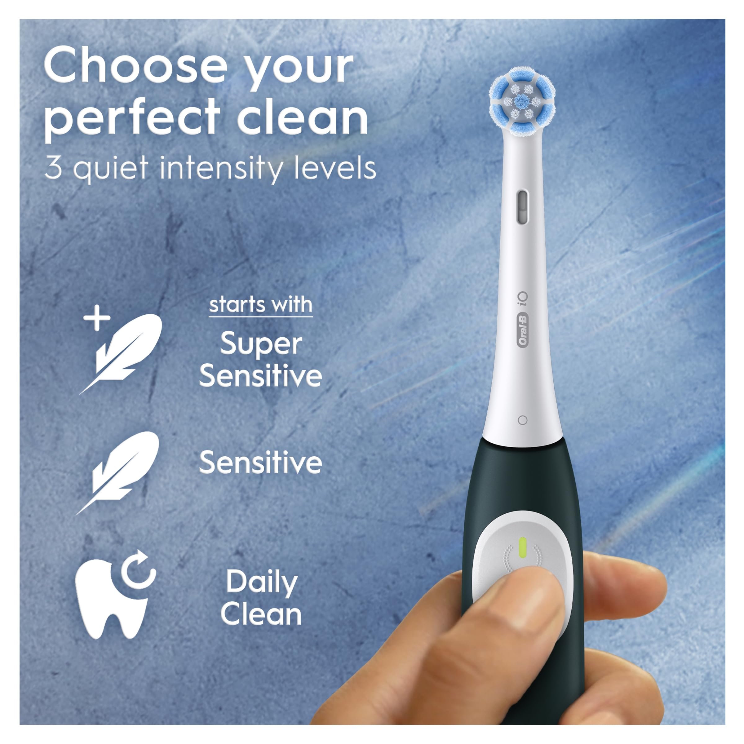 Oral-B iO2 Forest Green Elektrische Zahnbürste, 1 Zahnbürstenkopf, 1 Reiseetui