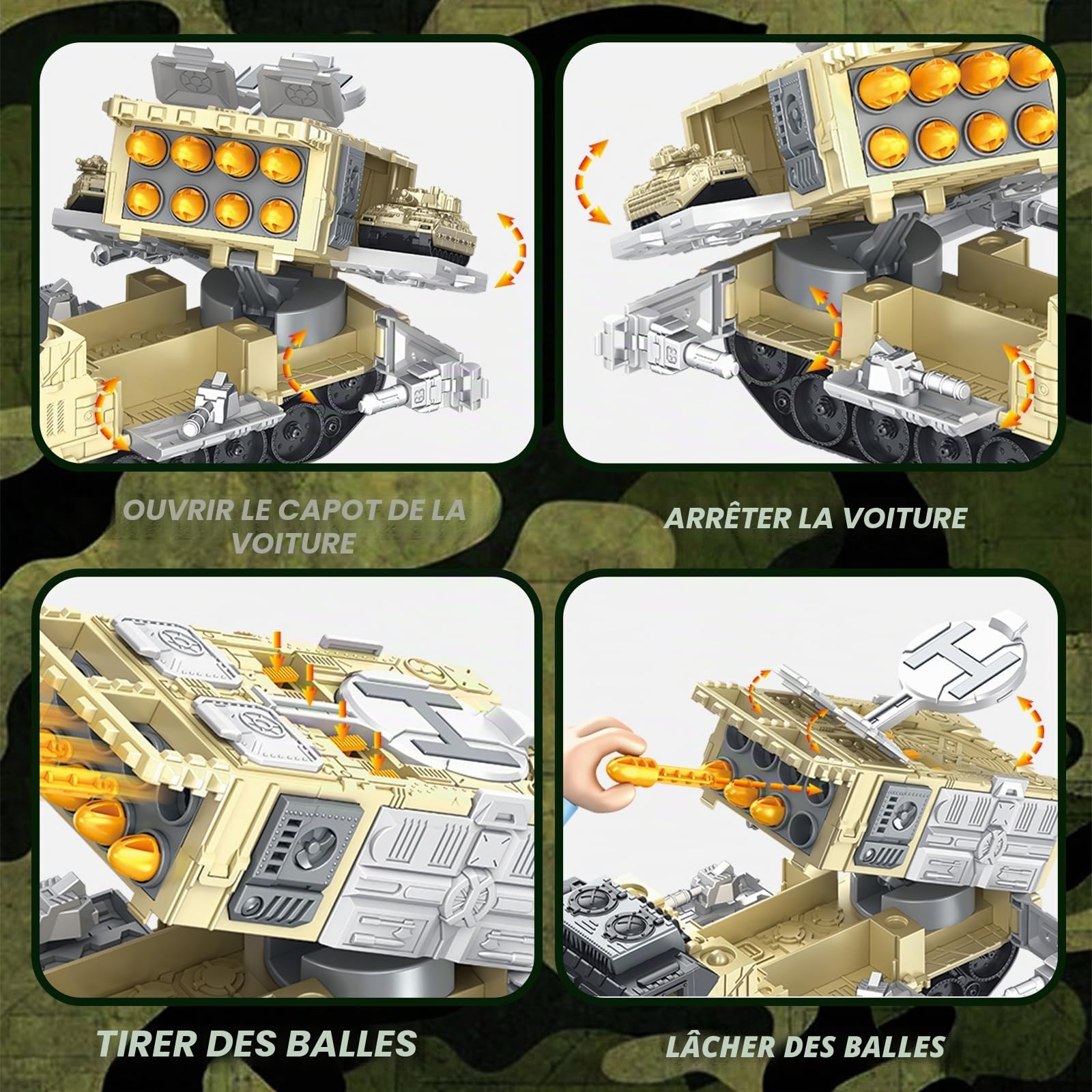 Jouet militaire avec réservoir, char, hélicoptère, soldats, armée, réservoir de voiture, jouet pour tout-petits, enfants, garçons, filles de 3, 4, 5, 6, 7, 8 ans