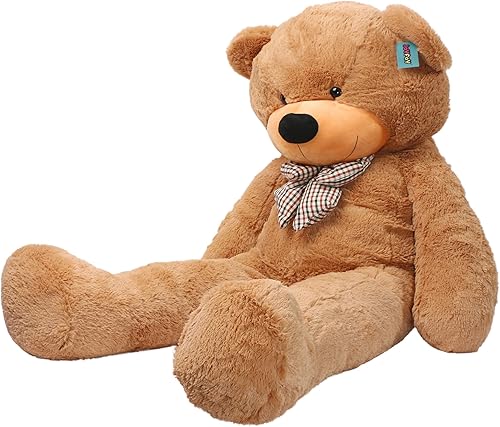 Miniatura 3 de Joyfay Oso de peluche gigante de 63 pulgadas, color marrón claro, enorme 5.25 pies, oso de peluche, regalo grande de San Valentín