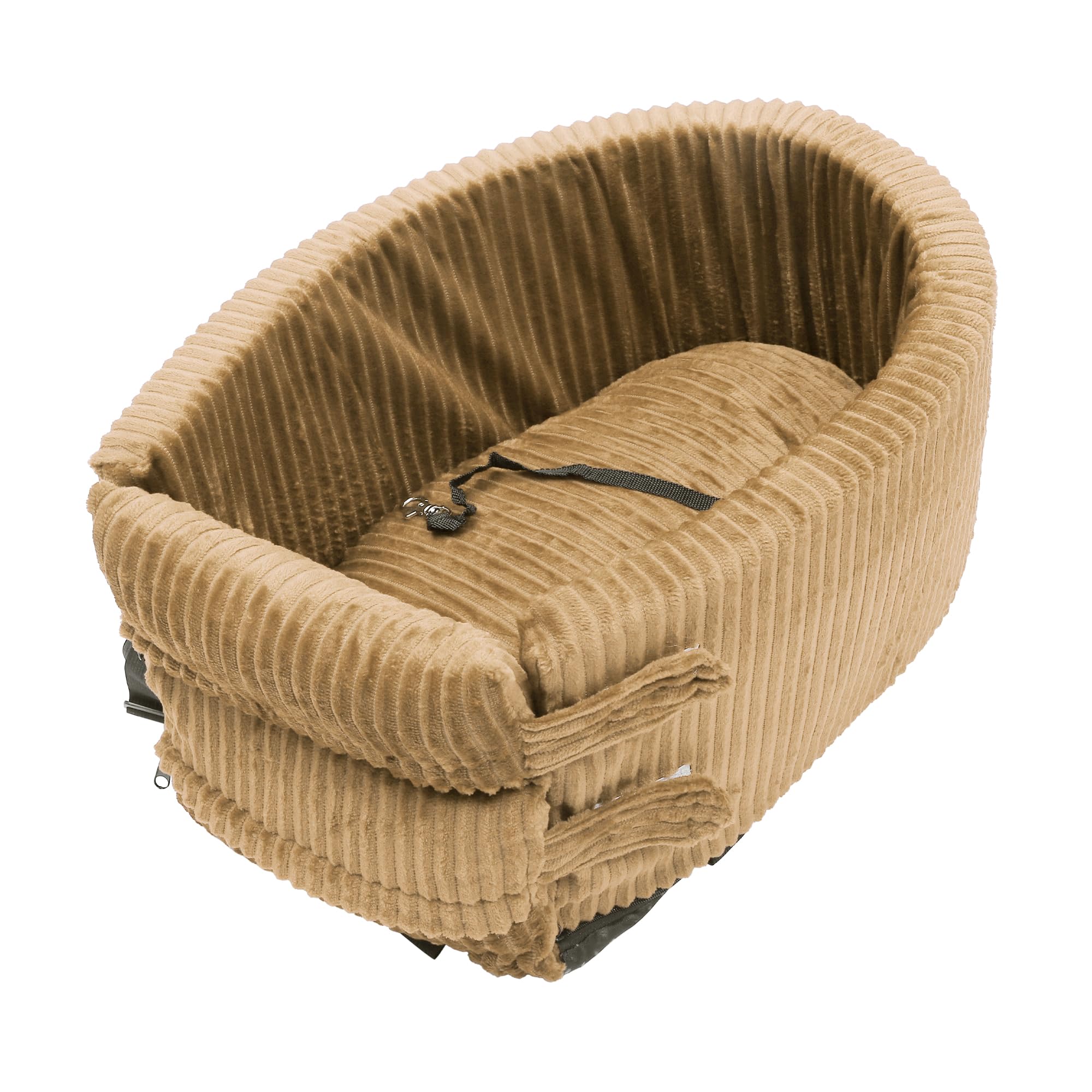 X AUTOHAUX Dog Car Seat for Medium Small Sized Puppy Cat Pets Corduroy Khaki — image 1