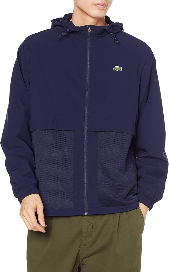 Amazon ラコステ アウター 公式 Lacoste Sport メッシュポケットパネルウインドブレーカー メンズ ネイビー 日本サイズxl相当 コート ジャケット 通販