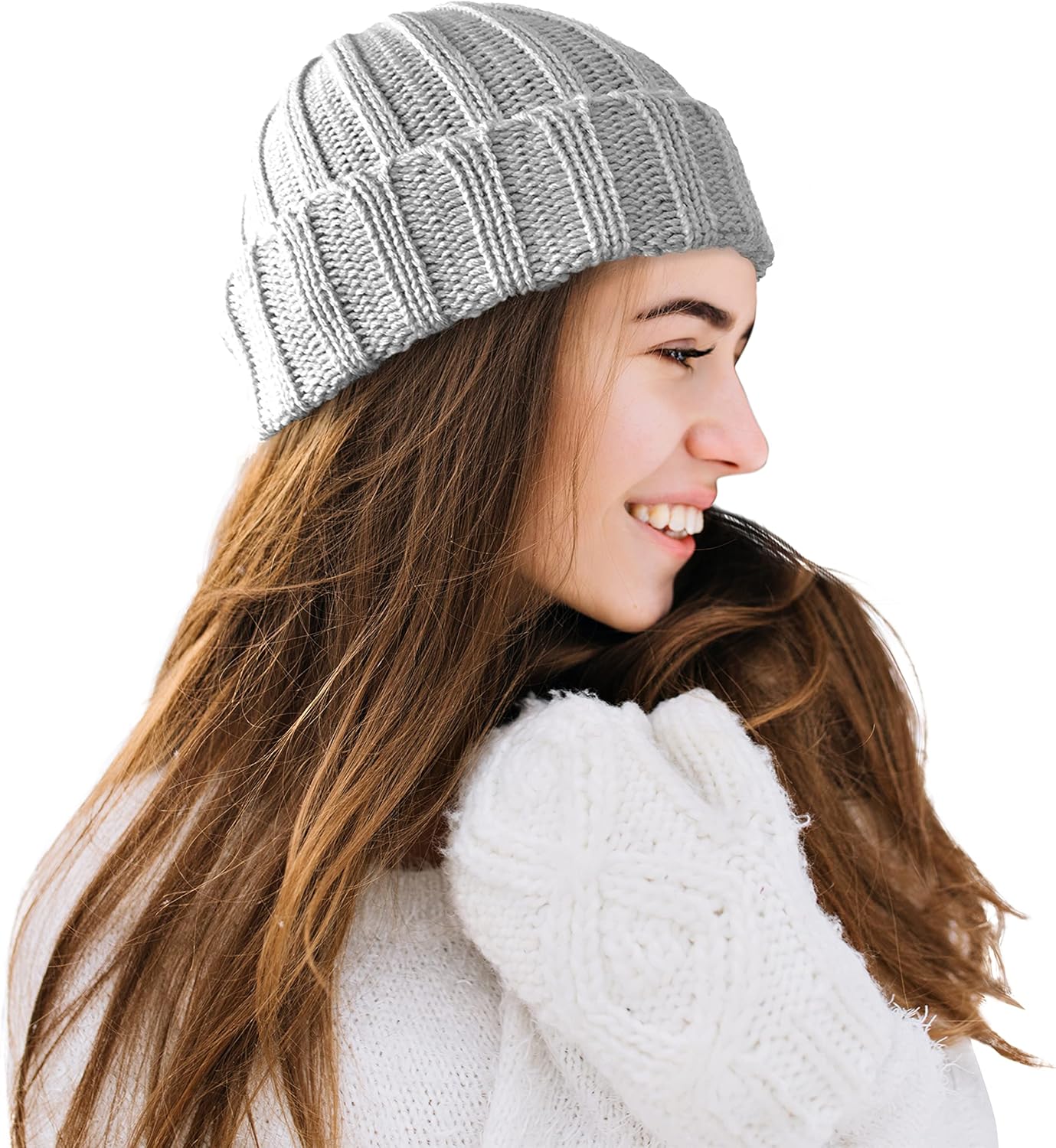 TINKUY Peru Alpaca Wool Men's & Women's Warm Soft Cuffed Slouchy Beanie Hat, Unisex, One Size