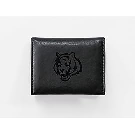 Rico Industries Laser Engraved Trifold Wallet, Cincinnati Bengals, Black, 3.25 x 4-