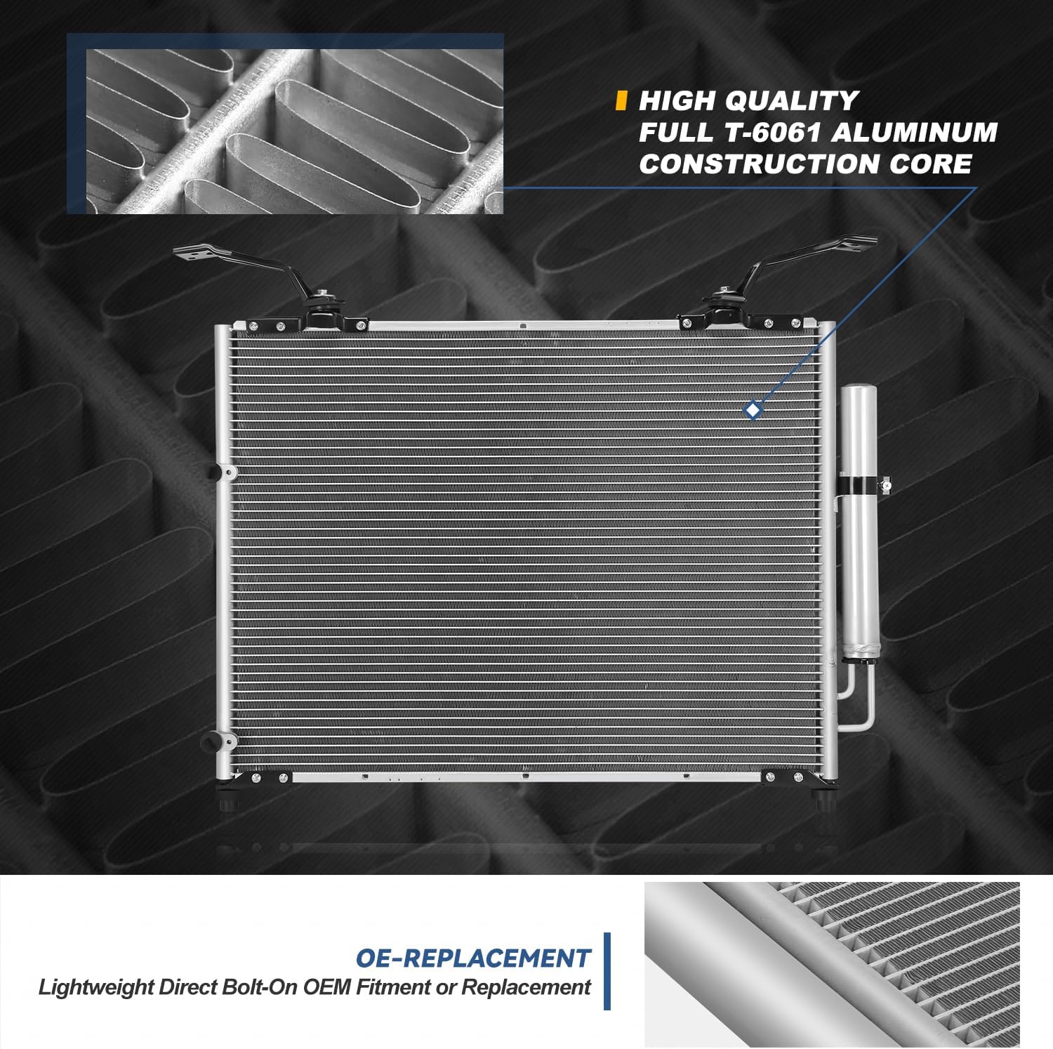 Auto Dynasty DPI 3182 Factory Style Aluminum A/C Condenser Compatible with Honda Pilot 2003-2008