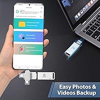 Vista 7 de Multiport-Photo-Stick-Backup-Flash-Drive 512GB Copia de Respaldo Completamente Automática para iPhone iPad Android PC Mac - Detección Inteligente