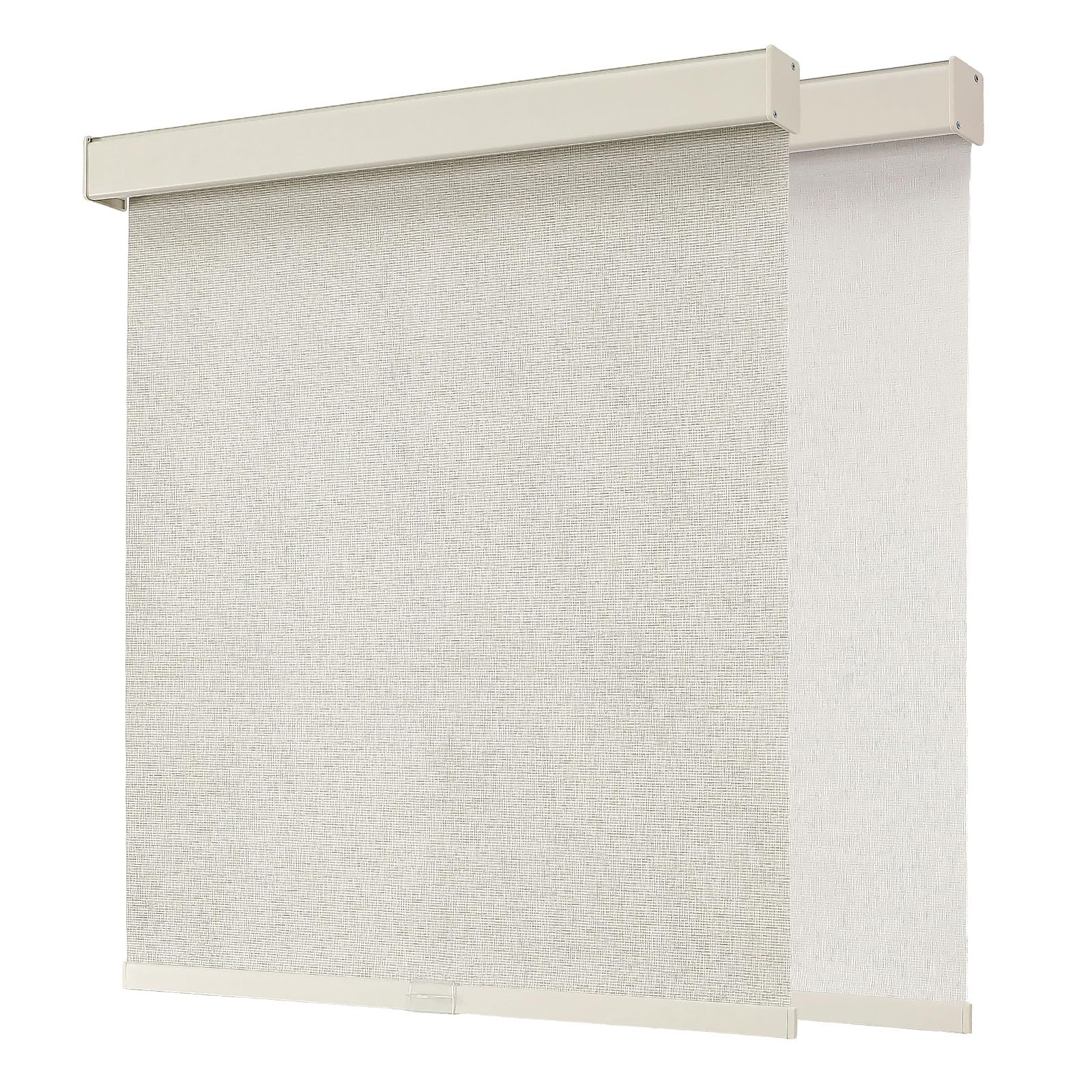 Joydeco Cordless Blackout Roller Shades, Premium Woven Fabric Blinds for Indoor Windows, Thermal Insulated UV Protection Roller Window Shades for Home and Office (Light Khaki, 34” W x 72” H)