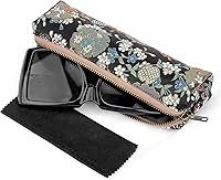 Vista 2 de Linkidea Extra Large Sunglasses Pouch Soft Bag Compatible with Rayban QUARE II Square ShapedAviator Maxmore