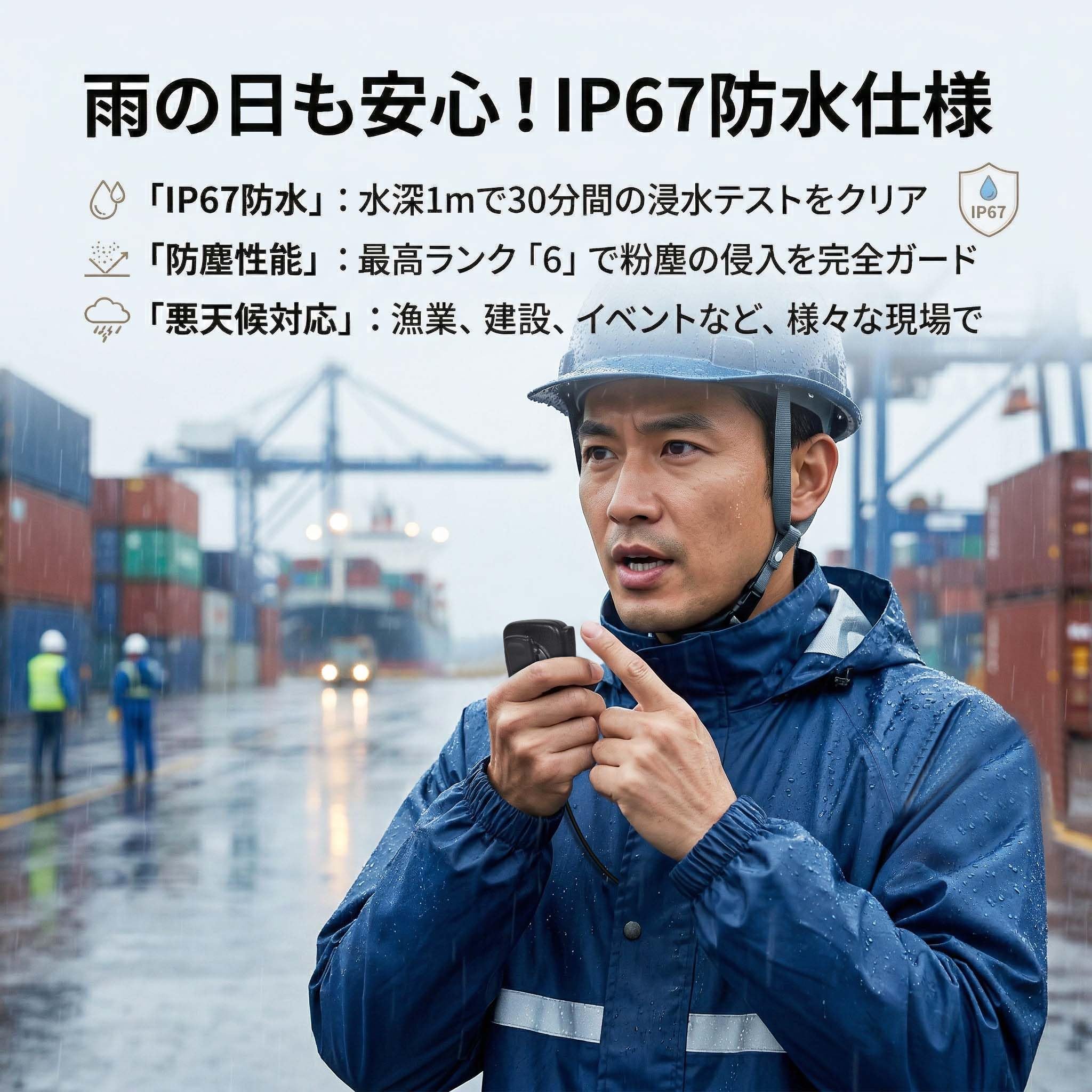 TWAYRDIO アイコム対応 ICOM用 防水型 スピーカーマイクロホン IC-DPR5 IC-DPR6 IC-DPR7 無線機用 スピーカー マイク 回転式クリップ付 HM-183SJ HM-186SJ 互換品 - 5