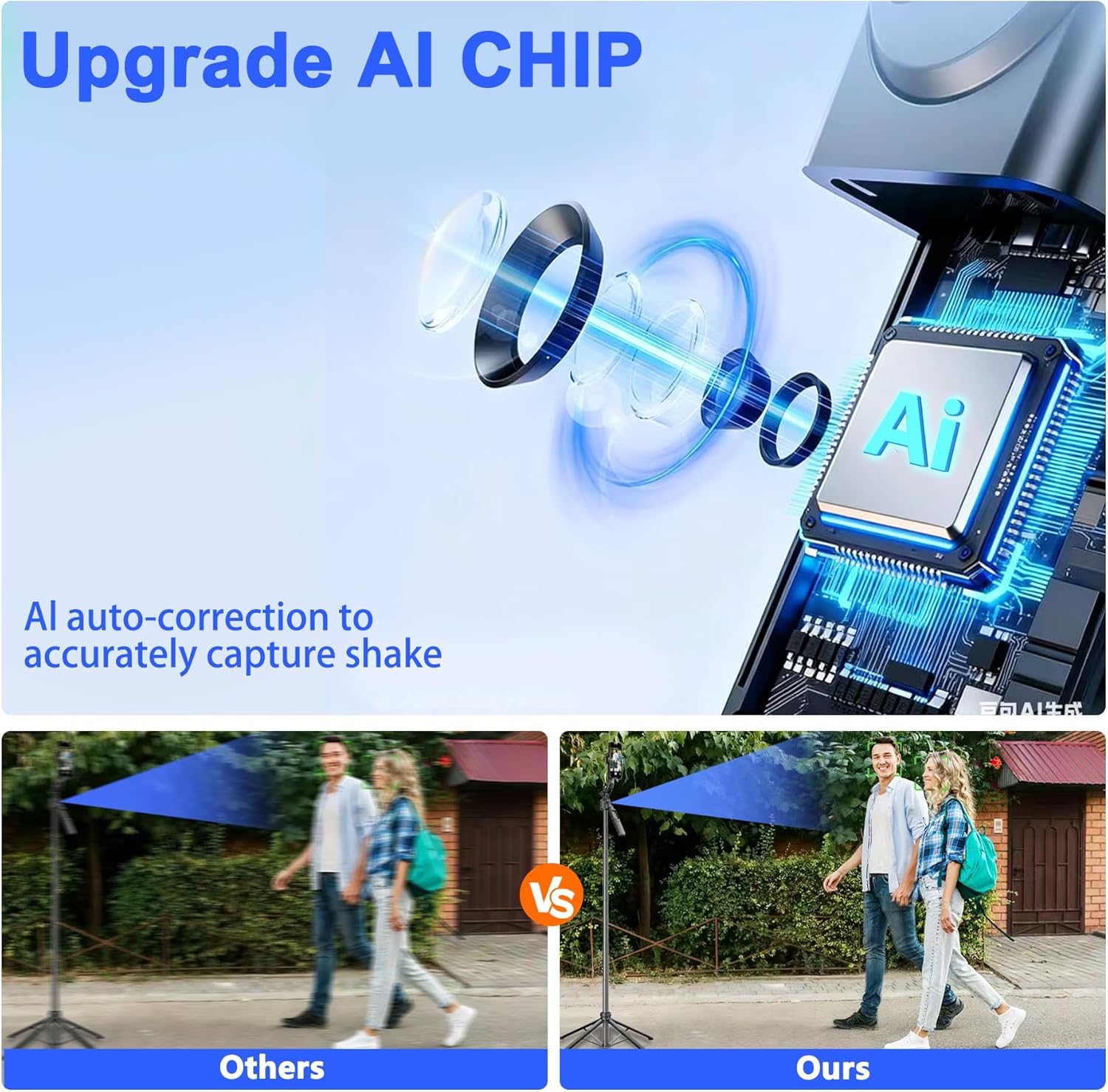 Auto Face Tracking Tripod for iPhone with Light 63” Selfie Stick Tripod Stand Follows Your Movement 360° Phone Camera Tripod with Wireless Remote for Content Creator Vlog Live Stream Video Recording