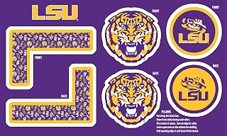 Official Licensed Louisiana State University Minky DIY Pillow Project. Cut, Sew, and Stuff-Each Panel yields 3 Pillows