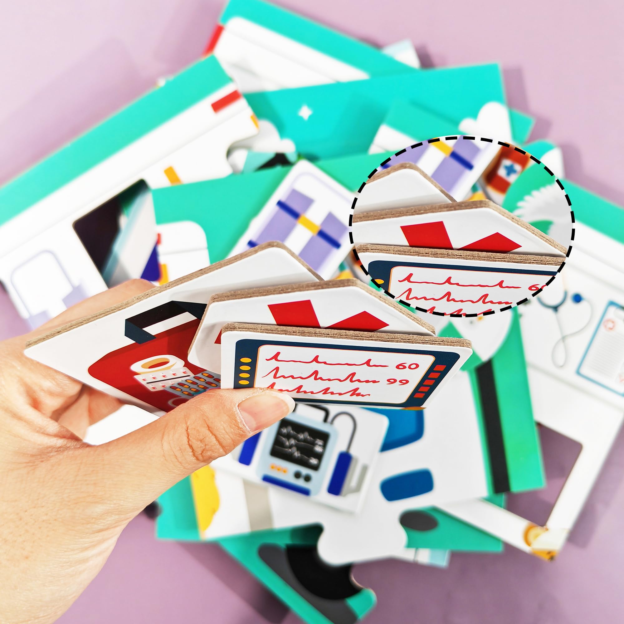 Riesiges Bodenpuzzle Krankenwagen 23 Teile großes Lernspielzeug für Kinder im Alter von 3-5 Jahren und 4-6 Jahren für Vorschule Lernen