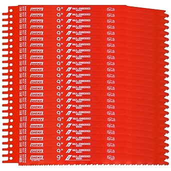 25 Pack 6/12tpi 9 Inch Saw Blade Wood with Nails Cutting,Bi-Metal Reciprocating Saw Blades for Nail-Embedded Wood, Organizer Case Included