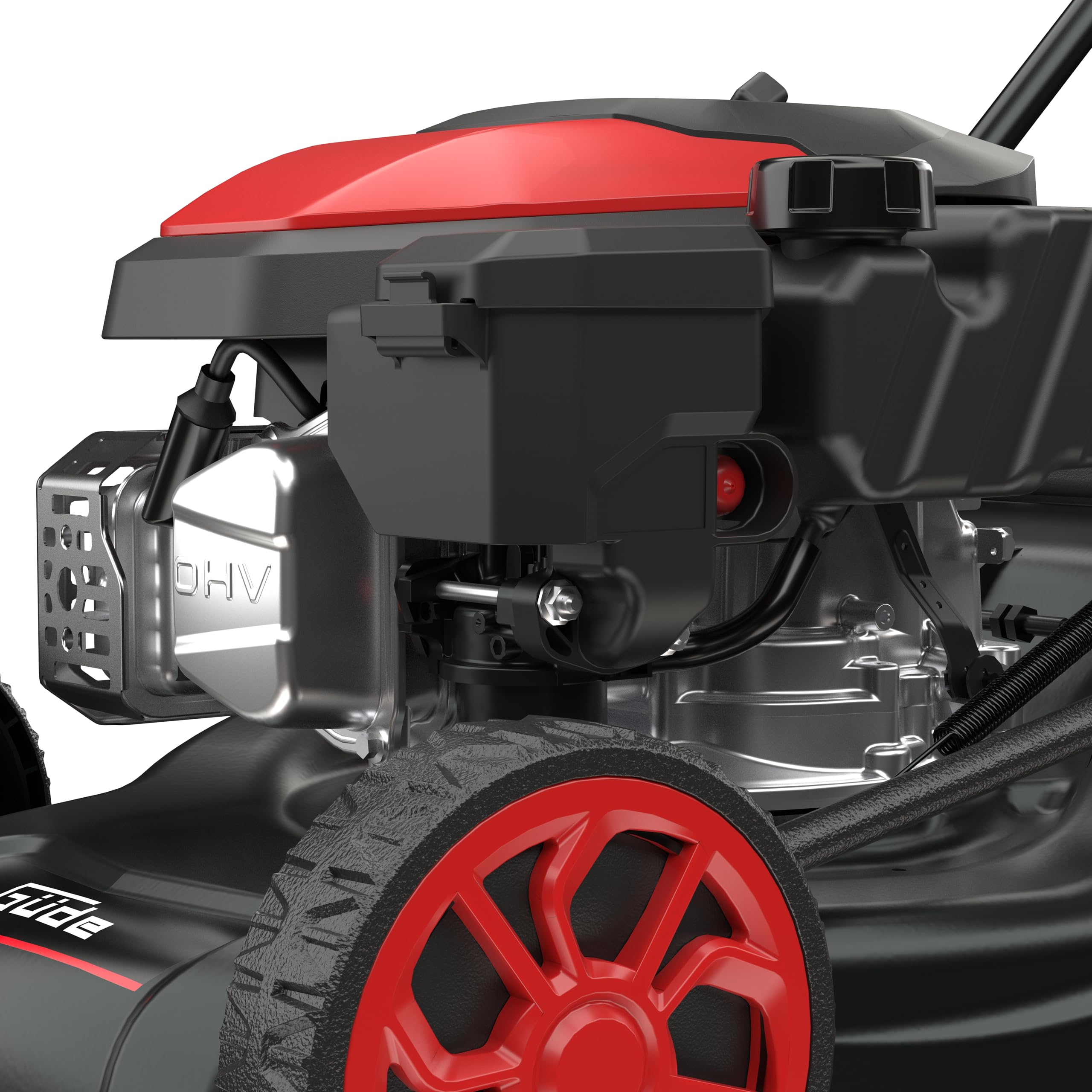 Güde EW 410-144 R Eco Wheeler - Cortacésped de gasolina - Motor de 4 tiempos, cilindrada de 144 centímetros cúbicos, 2,5 kilovatios, 3,4 CV, ancho de corte de 41 centímetros, ajuste de altura de corte