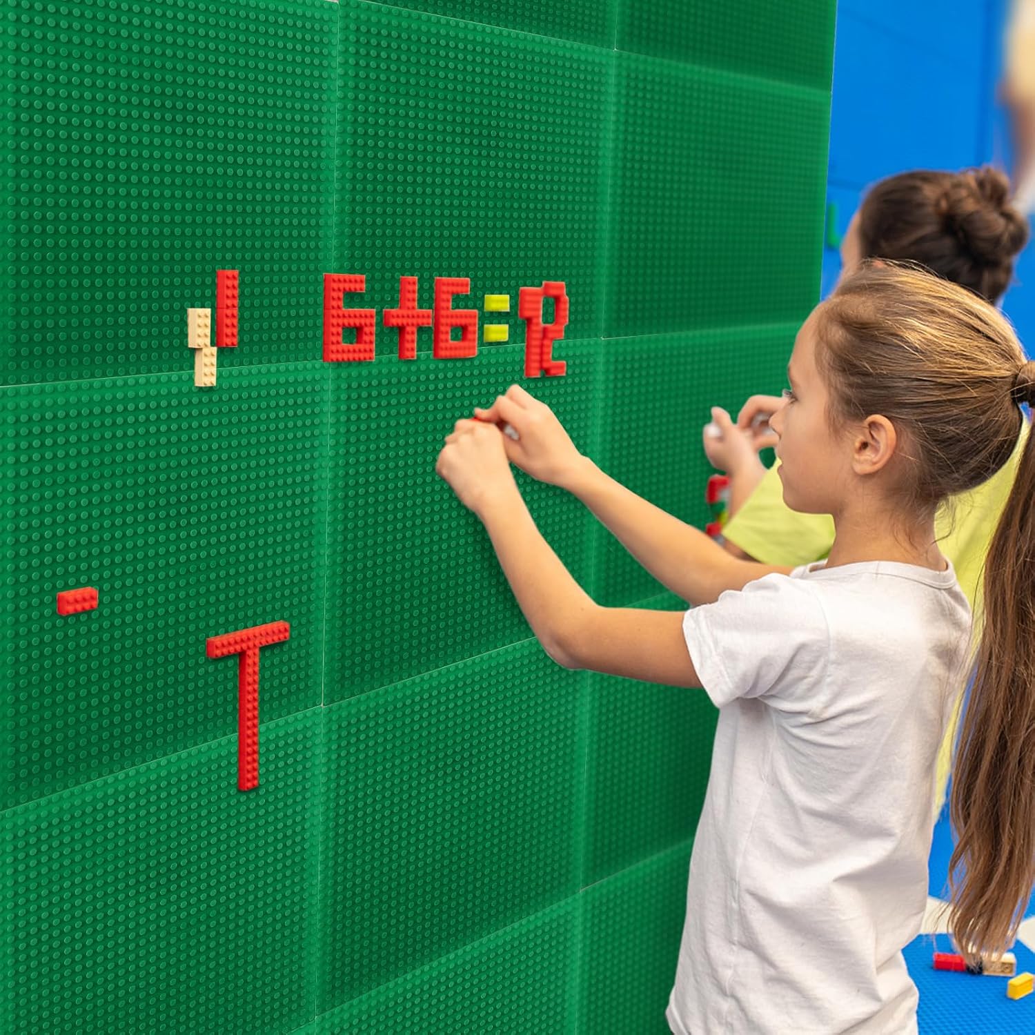 ZEAYEA 12 Pack Peel and Stick Baseplates, 10" x 10" Self Adhesive Building Base, Compatible with Most Standard Bricks, Building Brick Plates for Activity Tables, Green - Image 5