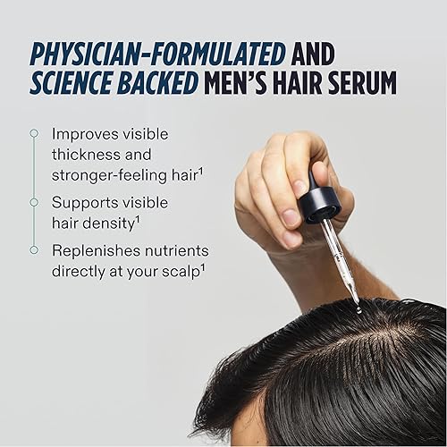 Miniatura 3 de Nutrafol Suero para el cabello para hombre, clínicamente probado para apoyar una cobertura visiblemente más gruesa del cabello y el cuero cabelludo,