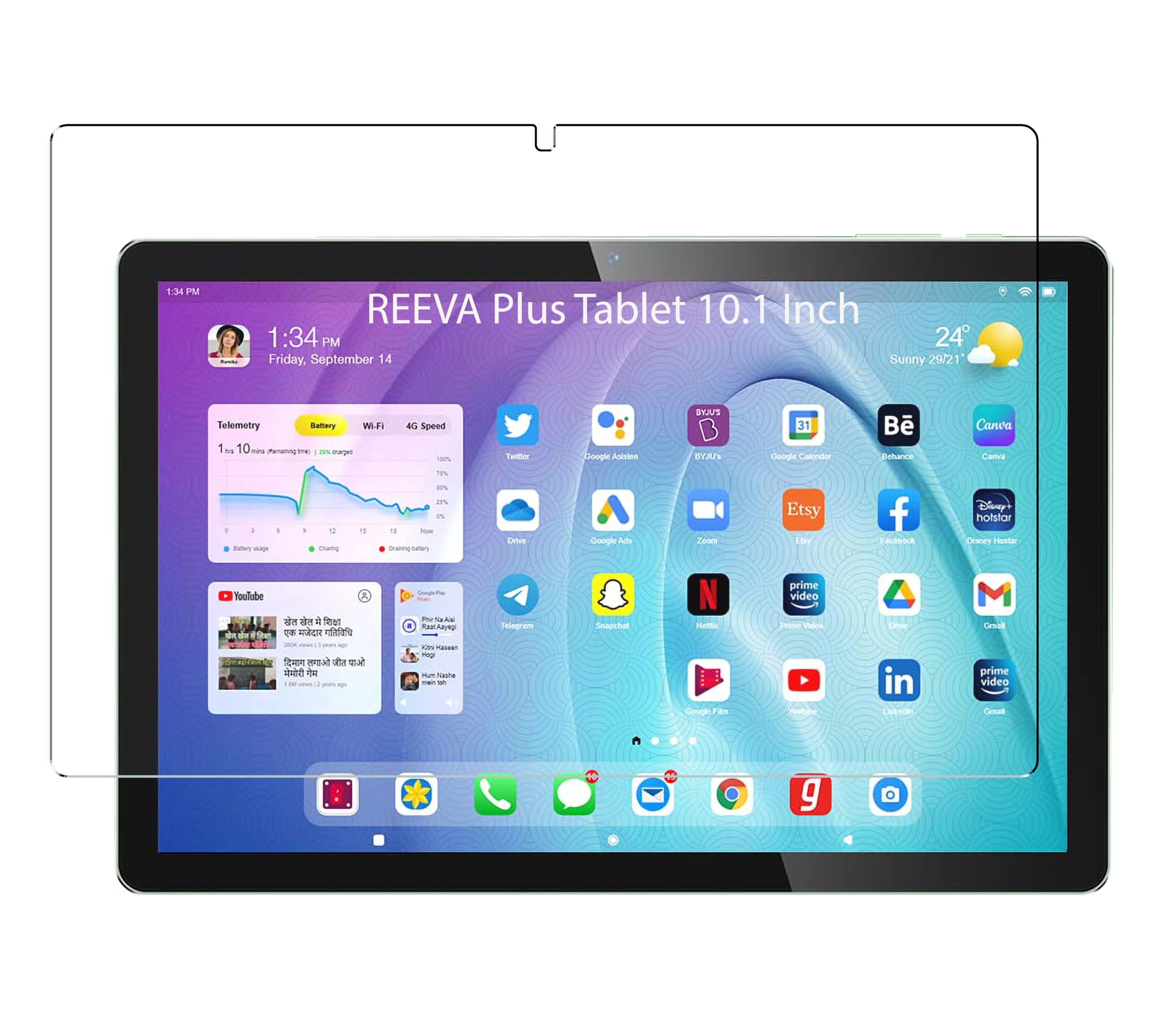 NAXTON® 9H Screen Guard for Reeva Plus Tablet 10.1 inch Display [HD Clarity] [Scratch Resistant] [Easy Installation] [Bubble Free] - Not a Tempered Glass (B0CLJQNRSC) Amazon Price History, Amazon Price Tracker