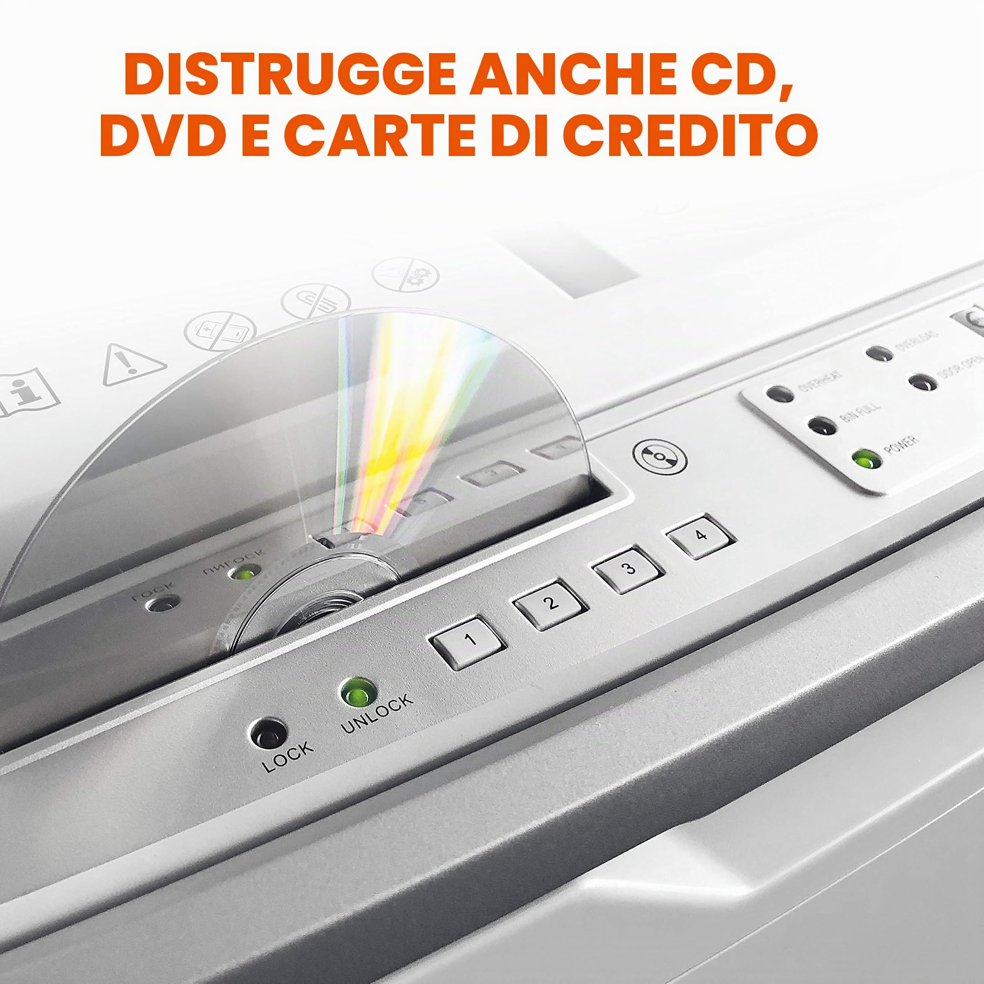 Shredcat 8285 - Distruggidocumenti autofeed da 4 x 10 mm, taglio a particelle (fino a 350 fogli, livello di sicurezza P-4, conforme al GDPR, distrugge carte di credito, CD) | Capacità di raccolta 53 l, particelle, 350 fogli