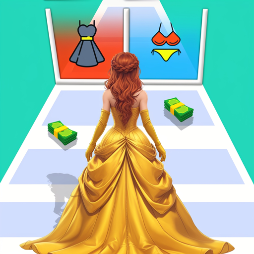 Baue eine Queen Hair Run Challenge Fashion Queen Make-up- und Ankleidespiel: Tanzender Läufer Hochzeitspuppenlauf Catwalk Battle Langes Haarrennen um Stil