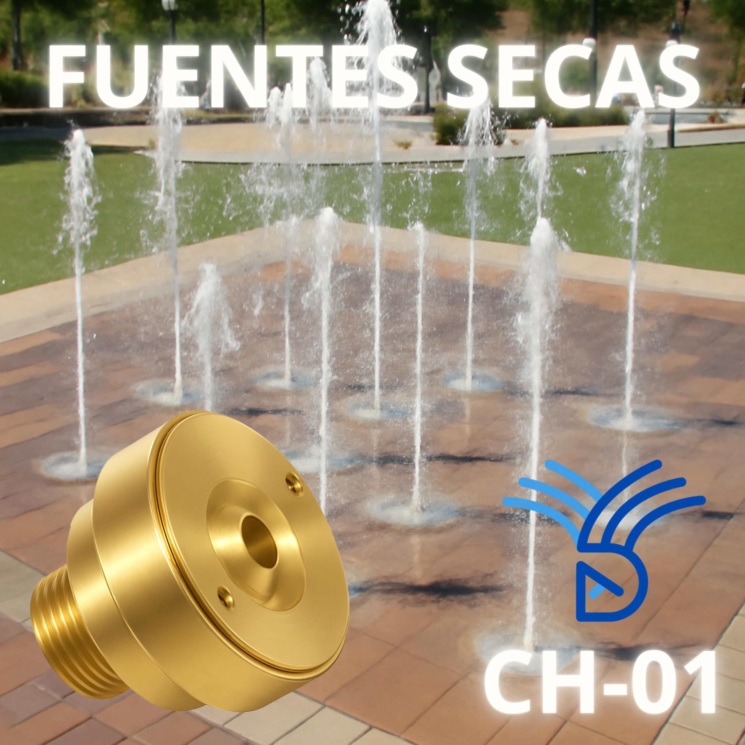 Fuente para Piscinas Boquillas con Chorro Orientable para Orilla Piscinas Fuentes Secas Toberas Caños Fuente Piscina (CH01)