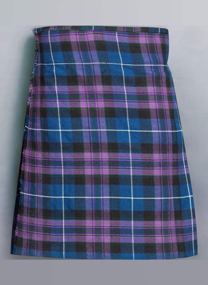 Scottish Tartan Wedding 5 Yard Acrylic Kilt - Pride of Scotland - Smart Casual, Adjustable Buckle Durable Comfortable Kilt
