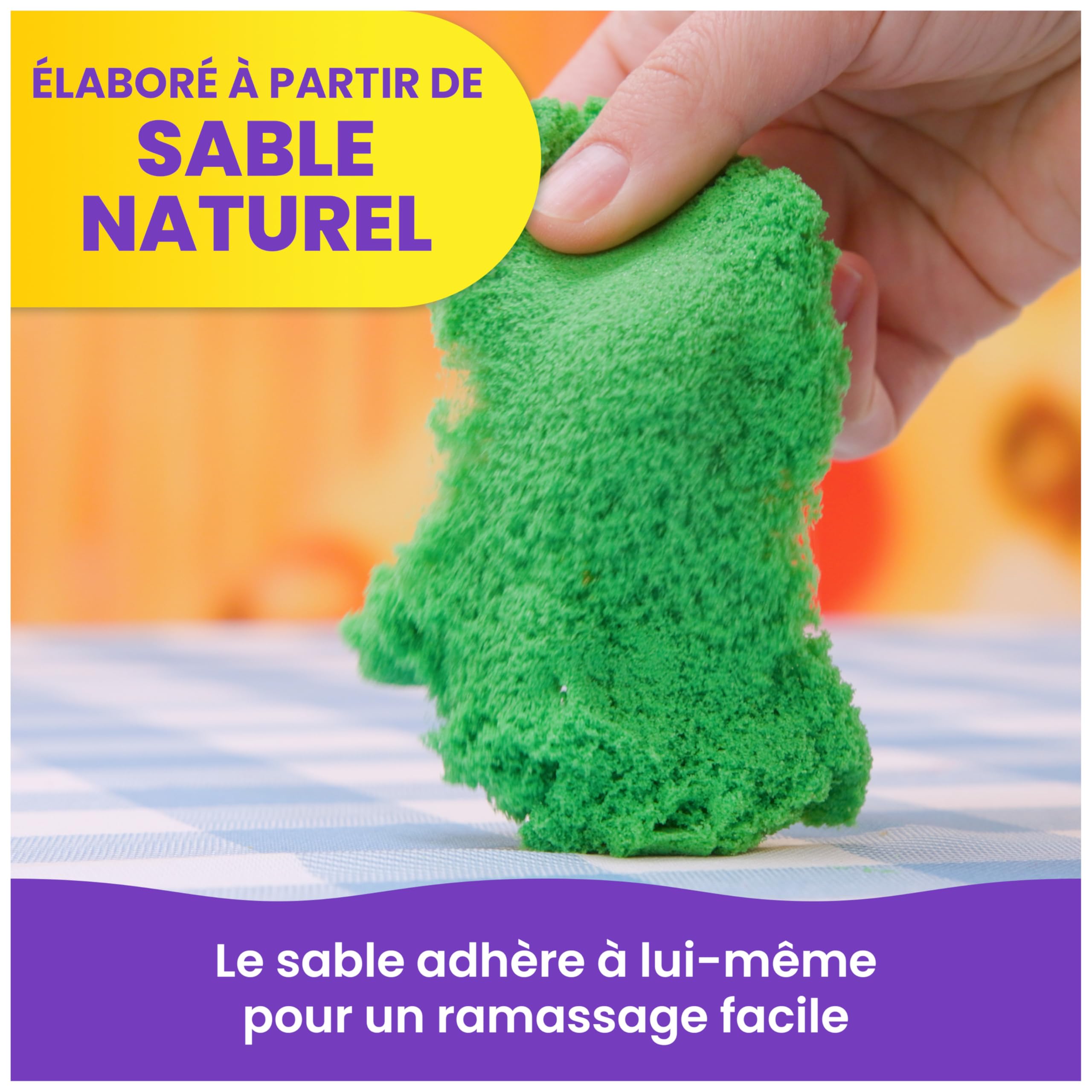 Kinetic Sand Sable Magique - Atelier À Pizza Magique 453 G + 2 Accessoires - Sculptez à l'Infini ce Sable Coloré comme de la Pâte à Modeler - Jouet Sensoriel - Jouet Enfant 5 Ans Et +