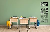 Vista 9 de Calcomanía de pared de vinilo para aula, cita inspiradora personalizable, reglas divertidas para el aula, decoración del hogar para el aula