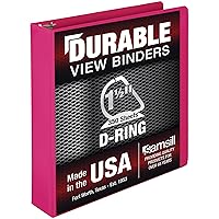 Vista 108 de Samsill Carpeta duradera de 3 anillos de 1 pulgada, fabricada en Estados Unidos, carpeta de anillos en D, cubierta transparente personalizable