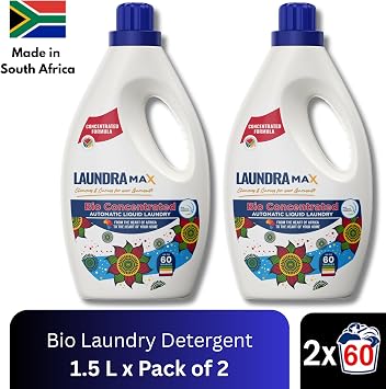 Automatic Liquid Laundry Detergent 120 Washes (Pack of 2 x 1.5L) – Bio Concentrated Liquid Detergent for Washing Machine Stain Removal Laundry Liquid Detergent