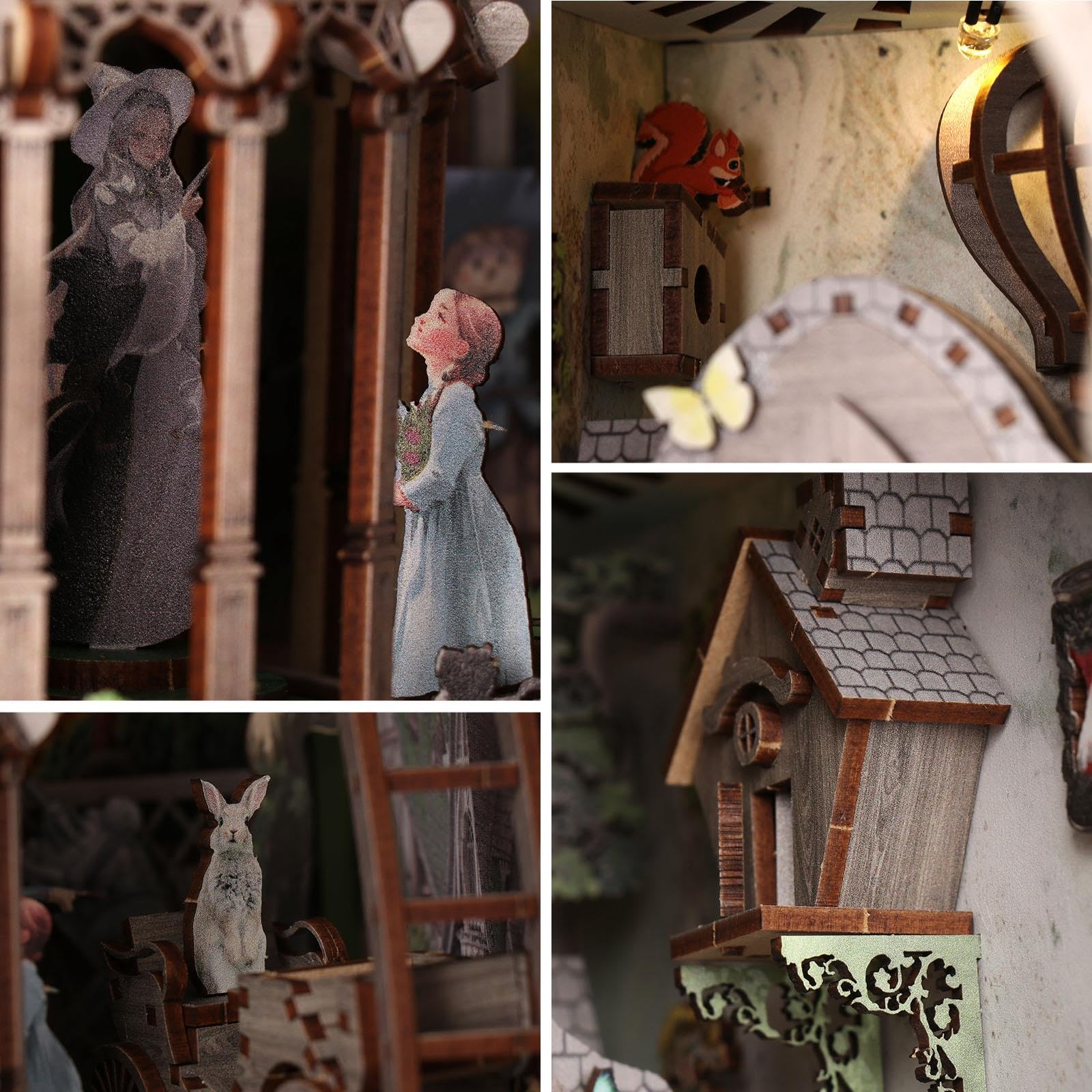 DIY Buchsets, Bücherregal Einsätze, Deko Buchstützen mit Staubschutzhülle, Kreativsets