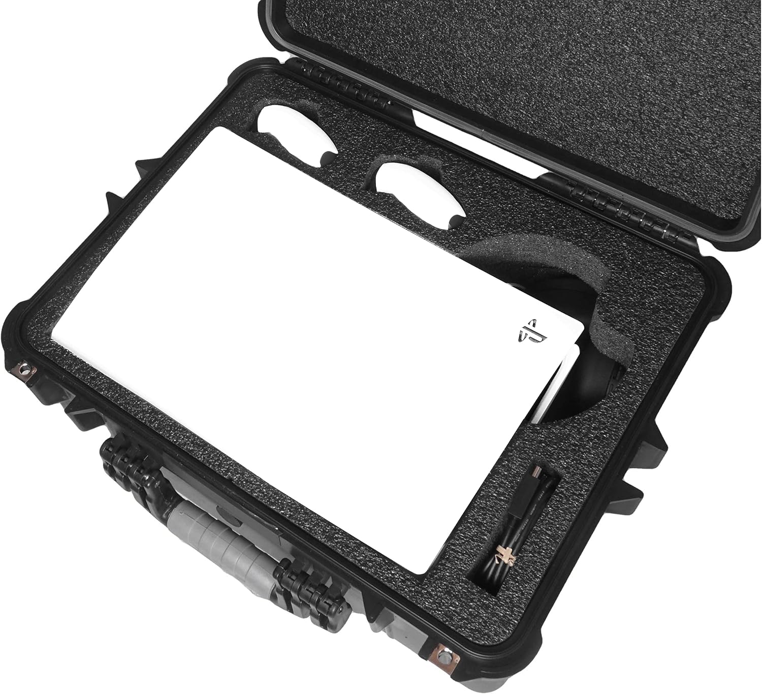 Case Club Carrying Case fits PS5 with Headset Storage - Hard Shell Travel Case fits Playstation 5 Console, Headset, Controllers, Games, PS5 Stand & Accessories- Waterproof Case fits Disc, Digital