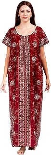 Breezly Women's Pure Cotton Short Sleeve Rajwadi Regular Nighty Rajasthani Nighty Rajasthani Gown Jaipuri Nighty Jaipuri G... Price In India