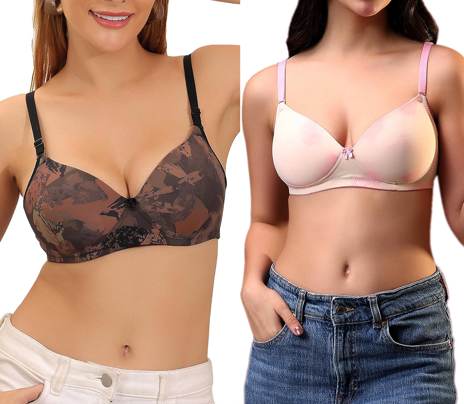 Knisty Solid Vibrant Colours Lightly Padded Bra Satin Lycra Non-Wired Full Coverage, Combining Comfort and Flexibility for... - Review, Price and Buying Guide
