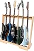 Gator Frameworks Wooden Multi Guitar Rack for up to (6) Guitars, Fits Electric, Acoustic, and Bass, Black Finish (GFW-GTR-WD6RK-BLK)