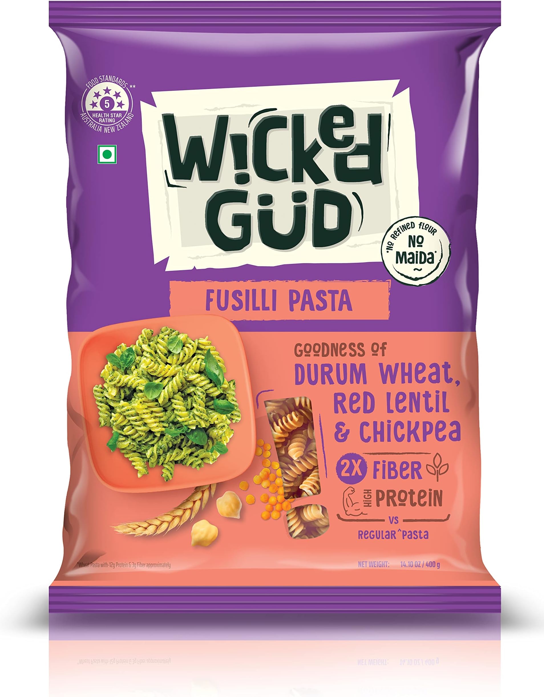 Fusilli Pasta Semolina Wheat 400gm