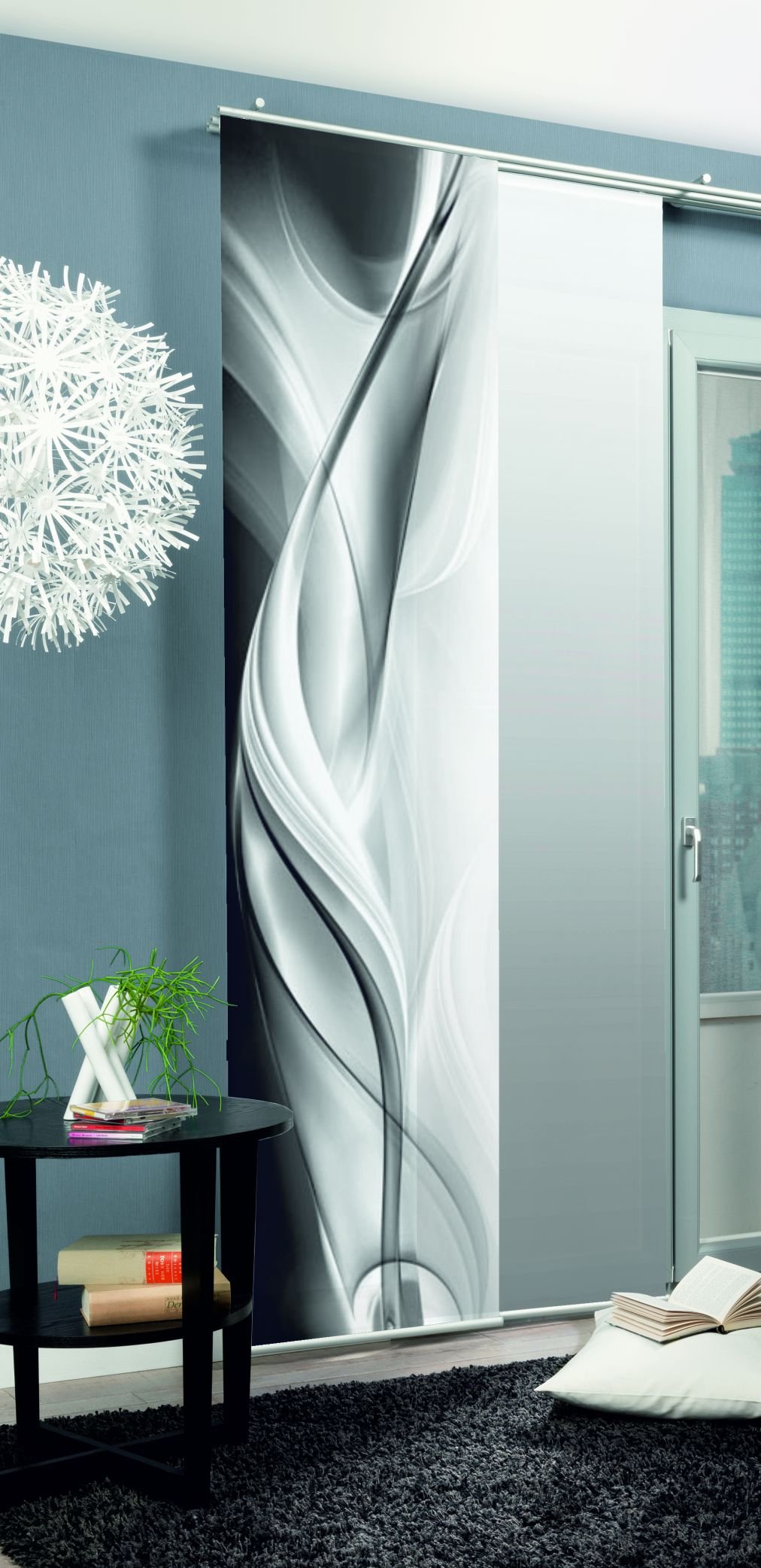 Home Fashion Halifax Schiebevorhang 245 x 60 cm, grau – Produktbeschreibung