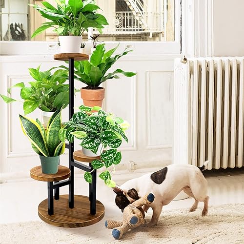 Miniatura 5 de Soporte para plantas de 5 niveles, soporte para plantas de interior, soporte de esquina para plantas de interior, soportes para plantas de interior,