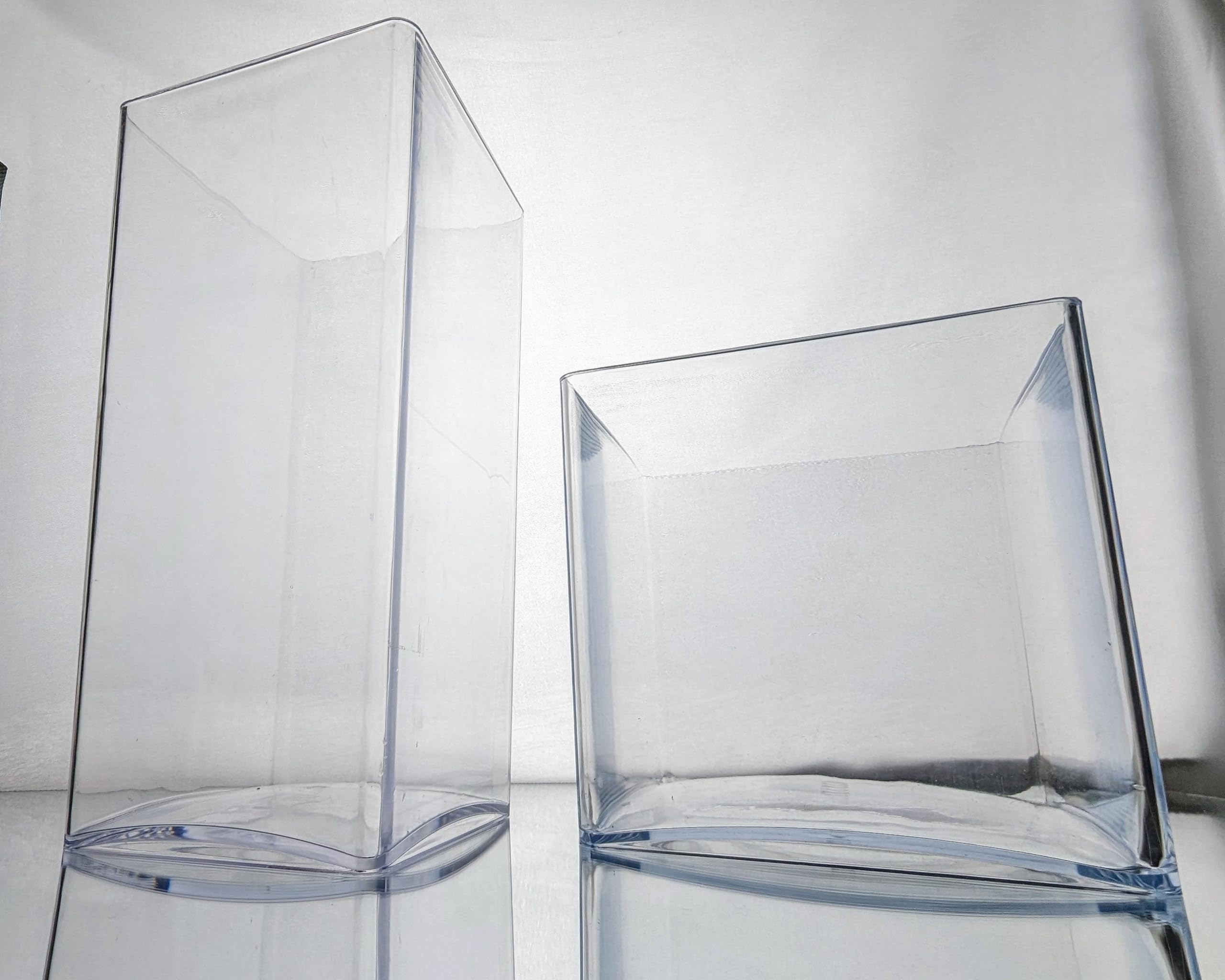 Acrylic Cube Vases - 10cm, 15cm, and 18cm - Vases for Flowers Candles, and Succulents - Modern and Stylish. (1 Vase, 12cm x 24cm Cube) - Image 3