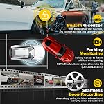 Dash Cam Front and Rear: 4K+2.5K Dual Channel Dash Cam-5GHz WiFi, GPS Dash Camera for Cars with 64GB Card, 2.0" IPS Screen, App Control,G-Sensor,Loop Recording,170°Wide Angle,Night Vision,Parking Mode