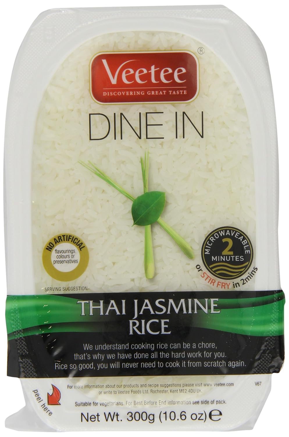 Veetee Dine In Thai Jasmine Rice 300 g (Pack of 6)