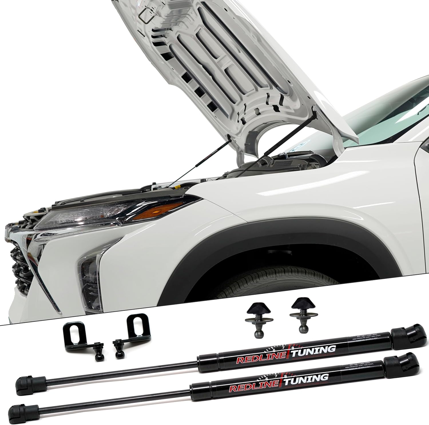 Redline Tuning 21-16015-02 Hood Quicklift Plus System Compatible with Chevrolet Trax 2024+ (All Black Components)
