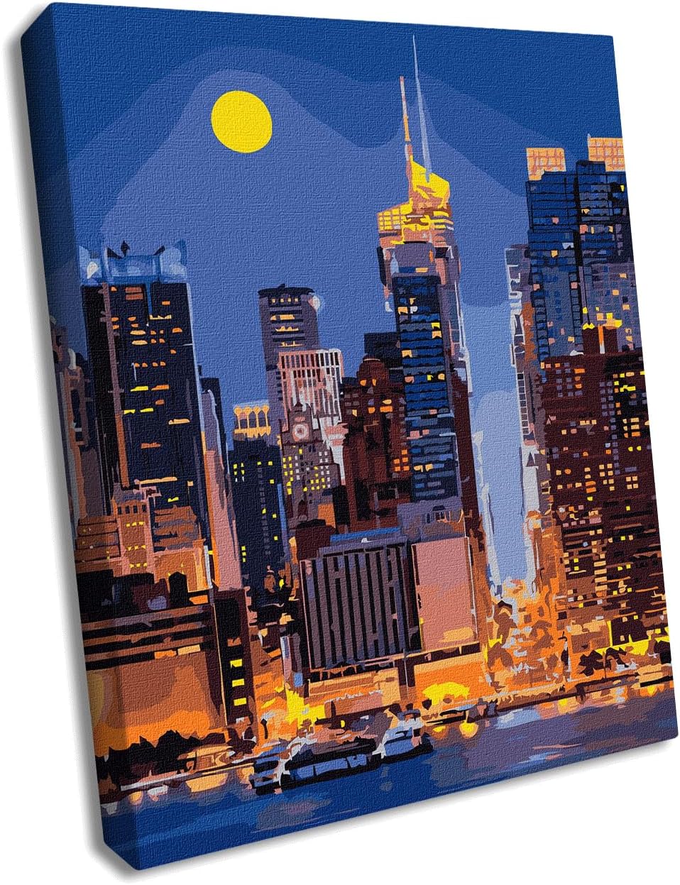 Wizardi Painting by Numbers on a Stretcher kit - The Streets of Manhattan KHO3611 Ideyka